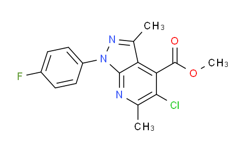CAS No. 1018142-50-1, Methyl 5-chloro-1-(4-fluorophenyl)-3,6-dimethyl-1H-pyrazolo[3,4-b]pyridine-4-carboxylate