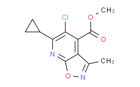CAS No. 1011398-90-5, Methyl 5-chloro-6-cyclopropyl-3-methylisoxazolo[5,4-b]pyridine-4-carboxylate
