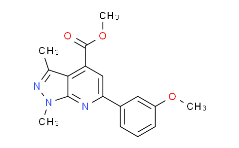 CAS No. 1011359-93-5, Methyl 6-(3-methoxyphenyl)-1,3-dimethyl-1H-pyrazolo[3,4-b]pyridine-4-carboxylate