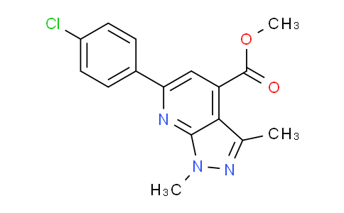 CAS No. 834896-71-8, Methyl 6-(4-chlorophenyl)-1,3-dimethyl-1H-pyrazolo[3,4-b]pyridine-4-carboxylate