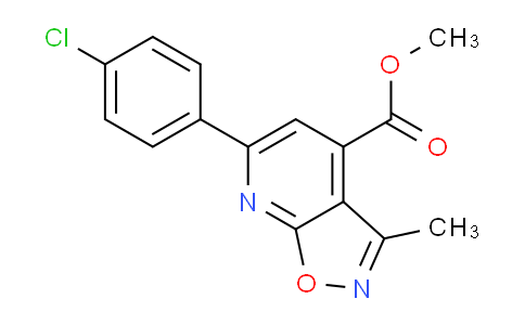 CAS No. 878124-87-9, Methyl 6-(4-chlorophenyl)-3-methylisoxazolo[5,4-b]pyridine-4-carboxylate