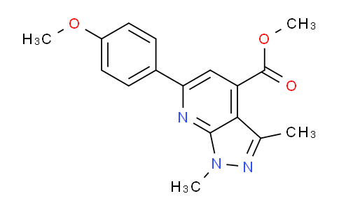 CAS No. 1011371-10-0, Methyl 6-(4-methoxyphenyl)-1,3-dimethyl-1H-pyrazolo[3,4-b]pyridine-4-carboxylate