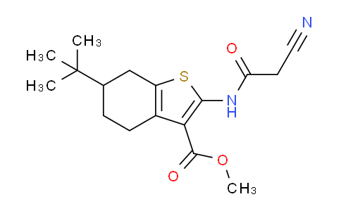 CAS No. 667436-19-3, Methyl 6-(tert-butyl)-2-(2-cyanoacetamido)-4,5,6,7-tetrahydrobenzo[b]thiophene-3-carboxylate