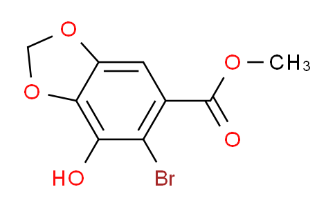 CAS No. 848772-89-4, Methyl 6-bromo-7-hydroxybenzo[d][1,3]dioxole-5-carboxylate