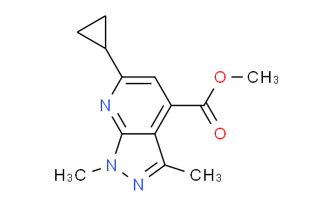CAS No. 938006-47-4, Methyl 6-cyclopropyl-1,3-dimethyl-1H-pyrazolo[3,4-b]pyridine-4-carboxylate