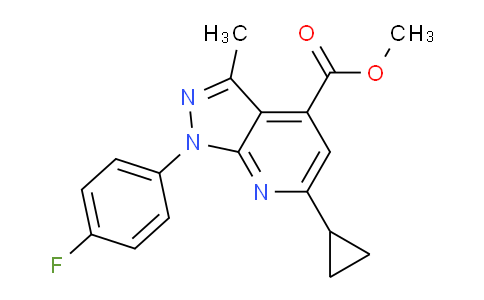 CAS No. 938001-13-9, Methyl 6-cyclopropyl-1-(4-fluorophenyl)-3-methyl-1H-pyrazolo[3,4-b]pyridine-4-carboxylate