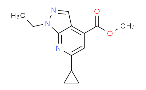CAS No. 1018125-75-1, Methyl 6-cyclopropyl-1-ethyl-1H-pyrazolo[3,4-b]pyridine-4-carboxylate
