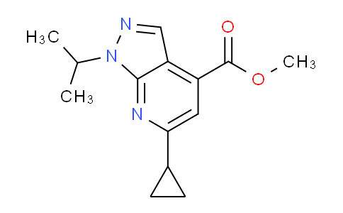 CAS No. 1018125-77-3, Methyl 6-cyclopropyl-1-isopropyl-1H-pyrazolo[3,4-b]pyridine-4-carboxylate