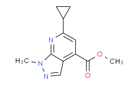 CAS No. 1245807-98-0, Methyl 6-cyclopropyl-1-methyl-1H-pyrazolo[3,4-b]pyridine-4-carboxylate