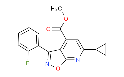 CAS No. 1018144-24-5, Methyl 6-cyclopropyl-3-(2-fluorophenyl)isoxazolo[5,4-b]pyridine-4-carboxylate