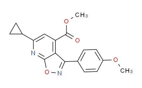 CAS No. 1018125-63-7, Methyl 6-cyclopropyl-3-(4-methoxyphenyl)isoxazolo[5,4-b]pyridine-4-carboxylate