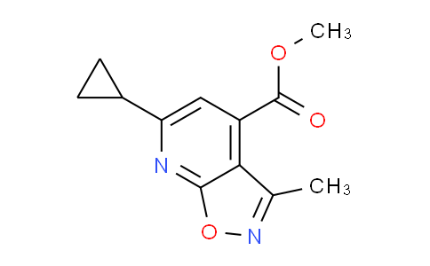 CAS No. 931997-41-0, Methyl 6-cyclopropyl-3-methylisoxazolo[5,4-b]pyridine-4-carboxylate