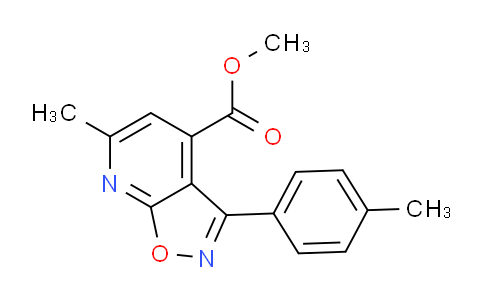 CAS No. 1018125-65-9, Methyl 6-methyl-3-(p-tolyl)isoxazolo[5,4-b]pyridine-4-carboxylate