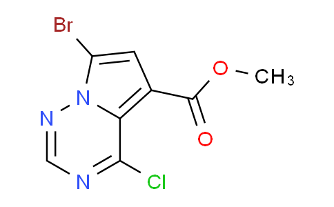 CAS No. 1416438-04-4, Methyl 7-bromo-4-chloropyrrolo[2,1-f][1,2,4]triazine-5-carboxylate