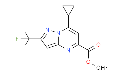 CAS No. 1795433-31-6, Methyl 7-cyclopropyl-2-(trifluoromethyl)pyrazolo[1,5-a]pyrimidine-5-carboxylate