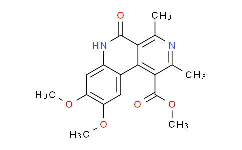 CAS No. 384815-57-0, Methyl 8,9-dimethoxy-2,4-dimethyl-5-oxo-5,6-dihydrobenzo[c][2,7]naphthyridine-1-carboxylate