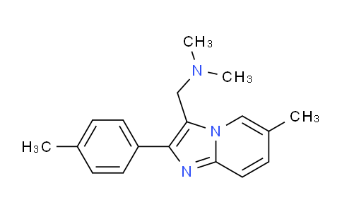 CAS No. 106961-33-5, N,N-Dimethyl-1-(6-methyl-2-(p-tolyl)imidazo[1,2-a]pyridin-3-yl)methanamine