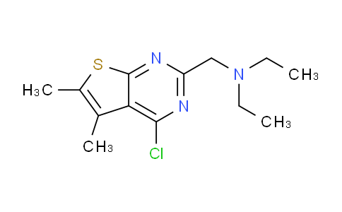 CAS No. 793727-93-2, N-((4-Chloro-5,6-dimethylthieno[2,3-d]pyrimidin-2-yl)methyl)-N-ethylethanamine