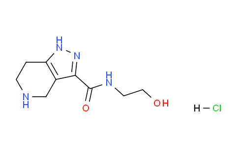 CAS No. 1220035-11-9, N-(2-Hydroxyethyl)-4,5,6,7-tetrahydro-1H-pyrazolo[4,3-c]pyridine-3-carboxamide hydrochloride