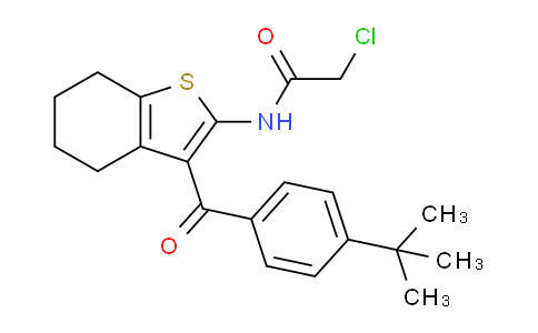 CAS No. 792954-19-9, N-(3-(4-(tert-Butyl)benzoyl)-4,5,6,7-tetrahydrobenzo[b]thiophen-2-yl)-2-chloroacetamide