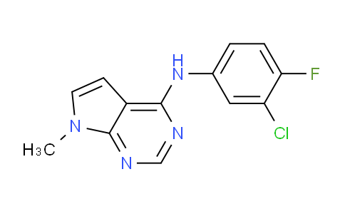 CAS No. 346600-34-8, N-(3-Chloro-4-fluorophenyl)-7-methyl-7H-pyrrolo[2,3-d]pyrimidin-4-amine