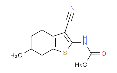 CAS No. 331869-84-2, N-(3-Cyano-6-methyl-4,5,6,7-tetrahydrobenzo[b]thiophen-2-yl)acetamide