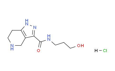 CAS No. 1220016-67-0, N-(3-Hydroxypropyl)-4,5,6,7-tetrahydro-1H-pyrazolo[4,3-c]pyridine-3-carboxamide hydrochloride