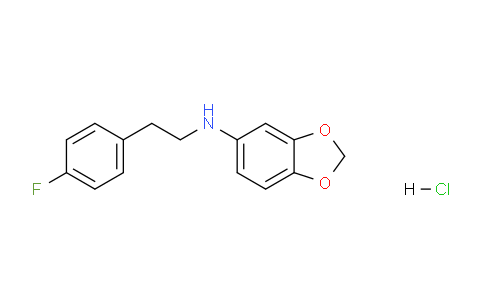 CAS No. 435345-36-1, N-(4-Fluorophenethyl)benzo[d][1,3]dioxol-5-amine hydrochloride