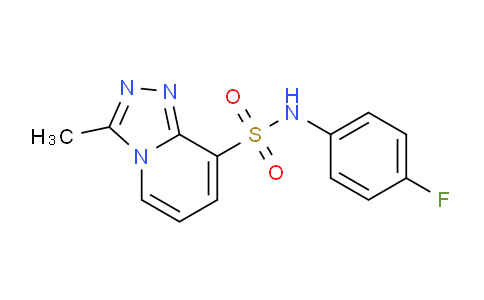 CAS No. 1291487-08-5, N-(4-Fluorophenyl)-3-methyl-[1,2,4]triazolo[4,3-a]pyridine-8-sulfonamide