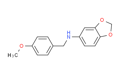 CAS No. 416863-67-7, N-(4-Methoxybenzyl)benzo[d][1,3]dioxol-5-amine