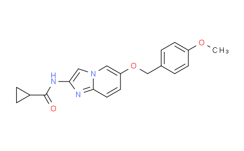 CAS No. 1195782-20-7, N-(6-((4-Methoxybenzyl)oxy)imidazo[1,2-a]pyridin-2-yl)cyclopropanecarboxamide