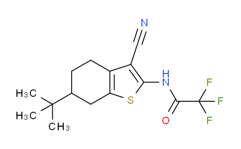 CAS No. 549496-65-3, N-(6-(tert-Butyl)-3-cyano-4,5,6,7-tetrahydrobenzo[b]thiophen-2-yl)-2,2,2-trifluoroacetamide