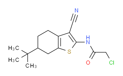 CAS No. 550353-56-5, N-(6-(tert-Butyl)-3-cyano-4,5,6,7-tetrahydrobenzo[b]thiophen-2-yl)-2-chloroacetamide