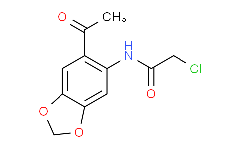 CAS No. 85590-94-9, N-(6-Acetylbenzo[d][1,3]dioxol-5-yl)-2-chloroacetamide