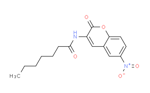 CAS No. 852-32-4, N-(6-Nitro-2-oxo-2H-chromen-3-yl)heptanamide