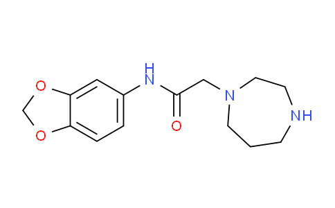 CAS No. 1097791-52-0, N-(Benzo[d][1,3]dioxol-5-yl)-2-(1,4-diazepan-1-yl)acetamide