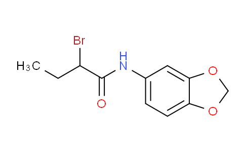 CAS No. 451460-07-4, N-(Benzo[d][1,3]dioxol-5-yl)-2-bromobutanamide