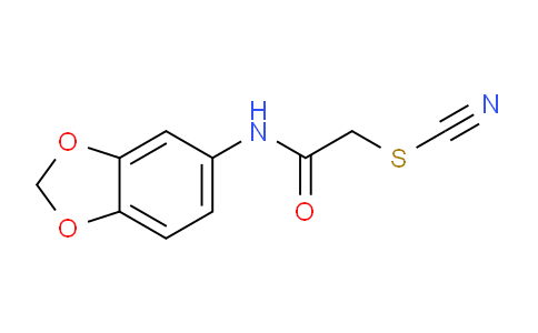 CAS No. 1706431-51-7, N-(Benzo[d][1,3]dioxol-5-yl)-2-thiocyanatoacetamide