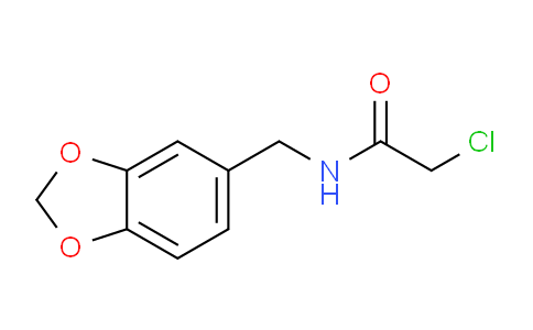 CAS No. 40023-03-8, N-(Benzo[d][1,3]dioxol-5-ylmethyl)-2-chloroacetamide