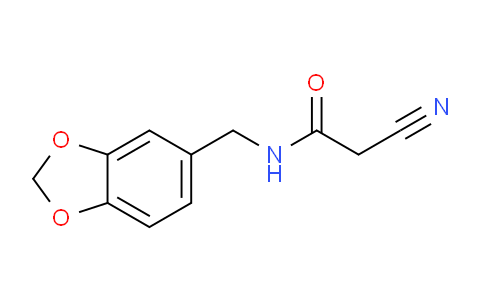 CAS No. 341953-72-8, N-(Benzo[d][1,3]dioxol-5-ylmethyl)-2-cyanoacetamide
