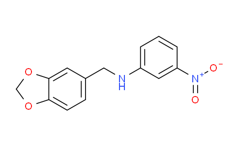 CAS No. 191595-08-1, N-(Benzo[d][1,3]dioxol-5-ylmethyl)-3-nitroaniline