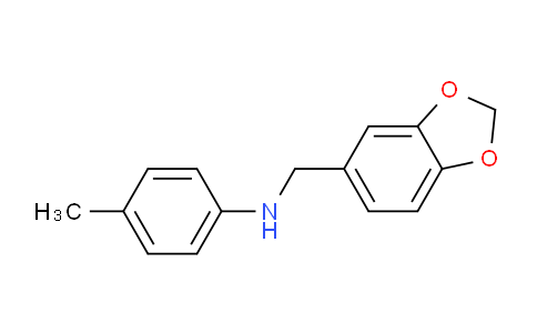 CAS No. 260060-29-5, N-(Benzo[d][1,3]dioxol-5-ylmethyl)-4-methylaniline