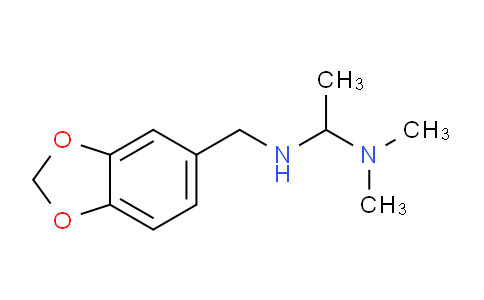 CAS No. 500566-88-1, N-(Benzo[d][1,3]dioxol-5-ylmethyl)-N,N-dimethylethane-1,1-diamine