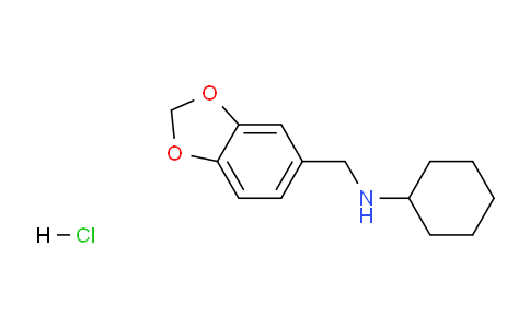 CAS No. 5427-37-2, N-(Benzo[d][1,3]dioxol-5-ylmethyl)cyclohexanamine hydrochloride