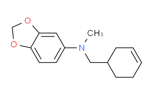 CAS No. 510764-83-7, N-(Cyclohex-3-en-1-ylmethyl)-N-methylbenzo[d][1,3]dioxol-5-amine