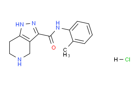 CAS No. 1219957-75-1, N-(o-Tolyl)-4,5,6,7-tetrahydro-1H-pyrazolo[4,3-c]pyridine-3-carboxamide hydrochloride