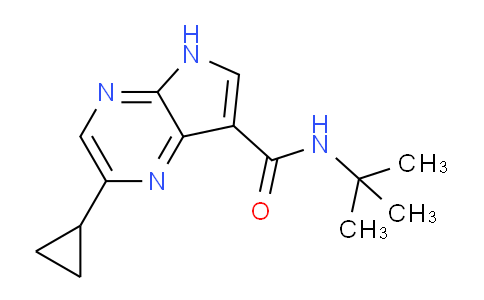 CAS No. 1185425-04-0, N-(tert-Butyl)-2-cyclopropyl-5H-pyrrolo[2,3-b]pyrazine-7-carboxamide