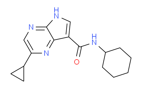 CAS No. 1350473-04-9, N-Cyclohexyl-2-cyclopropyl-5H-pyrrolo[2,3-b]pyrazine-7-carboxamide