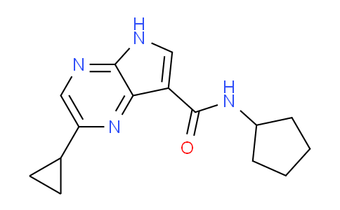 CAS No. 1350473-05-0, N-Cyclopentyl-2-cyclopropyl-5H-pyrrolo[2,3-b]pyrazine-7-carboxamide