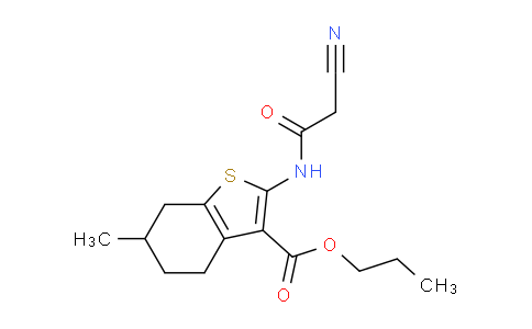 CAS No. 574717-64-9, Propyl 2-(2-cyanoacetamido)-6-methyl-4,5,6,7-tetrahydrobenzo[b]thiophene-3-carboxylate